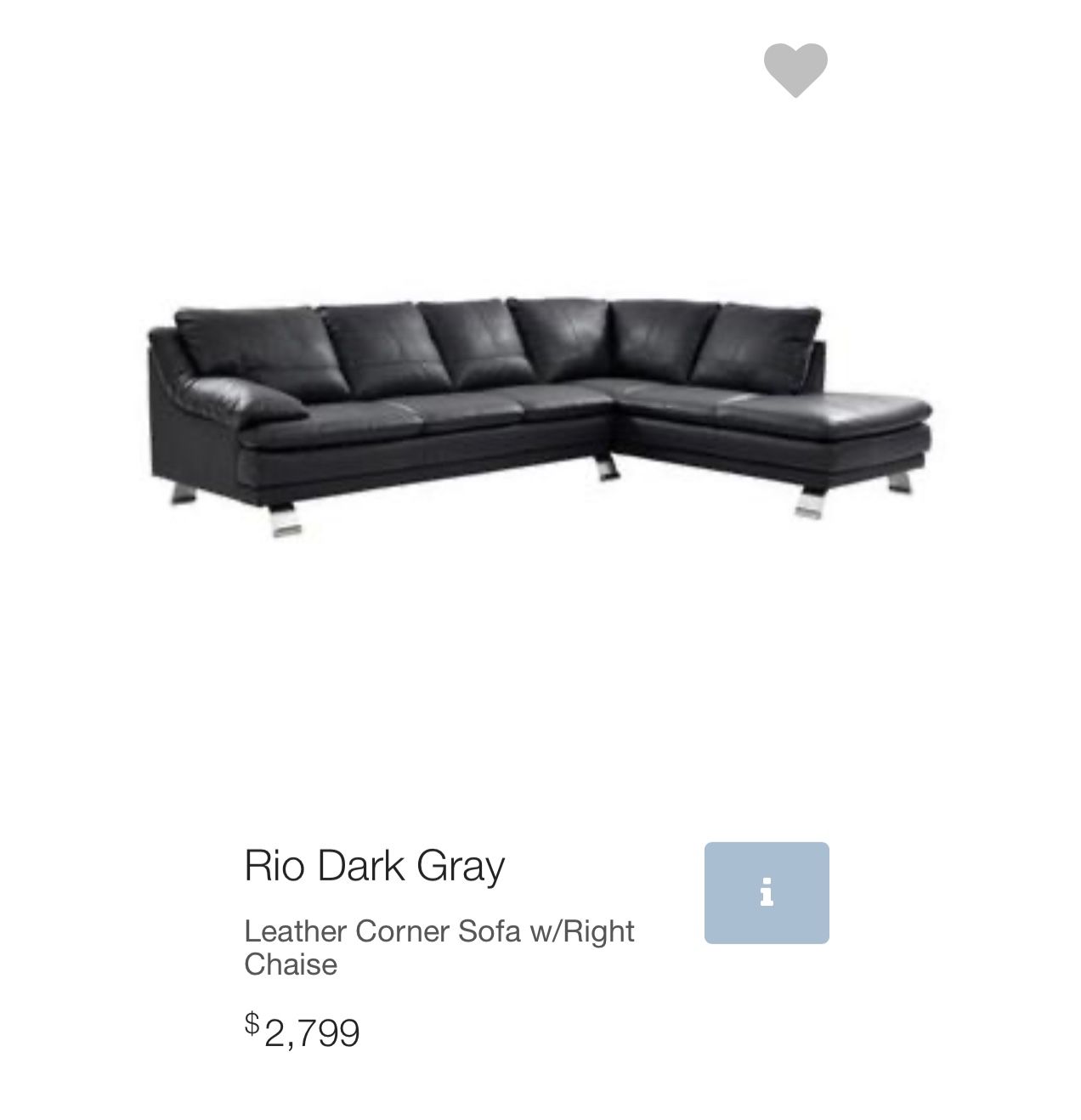 Leather El Dorado Sofa gray for Sale in Pembroke Pines, FL OfferUp