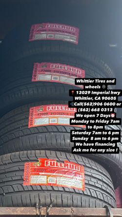 215/35R18 FULLRUN, SET OF NEW TIRES, INCLUDING MOUNTING AND BALANCING. ASK ME FOR ANY SIZE OR BRAND, WE HAVE THE BEST PRICES OF CALIFORNIA