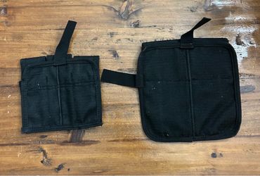 Black Tactical MOLLE Pouches – Set of 2
