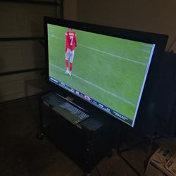 Microsoft 55" Multitouch Monitor W/ Cart And Accessories