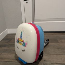 Unicorn Scooter Luggage Suitcase