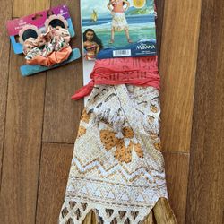 Moana Costume, Sunglasses & 3 Scrunchies