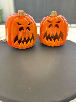 Light-Up Angry Face Halloween Pumpkin Prop