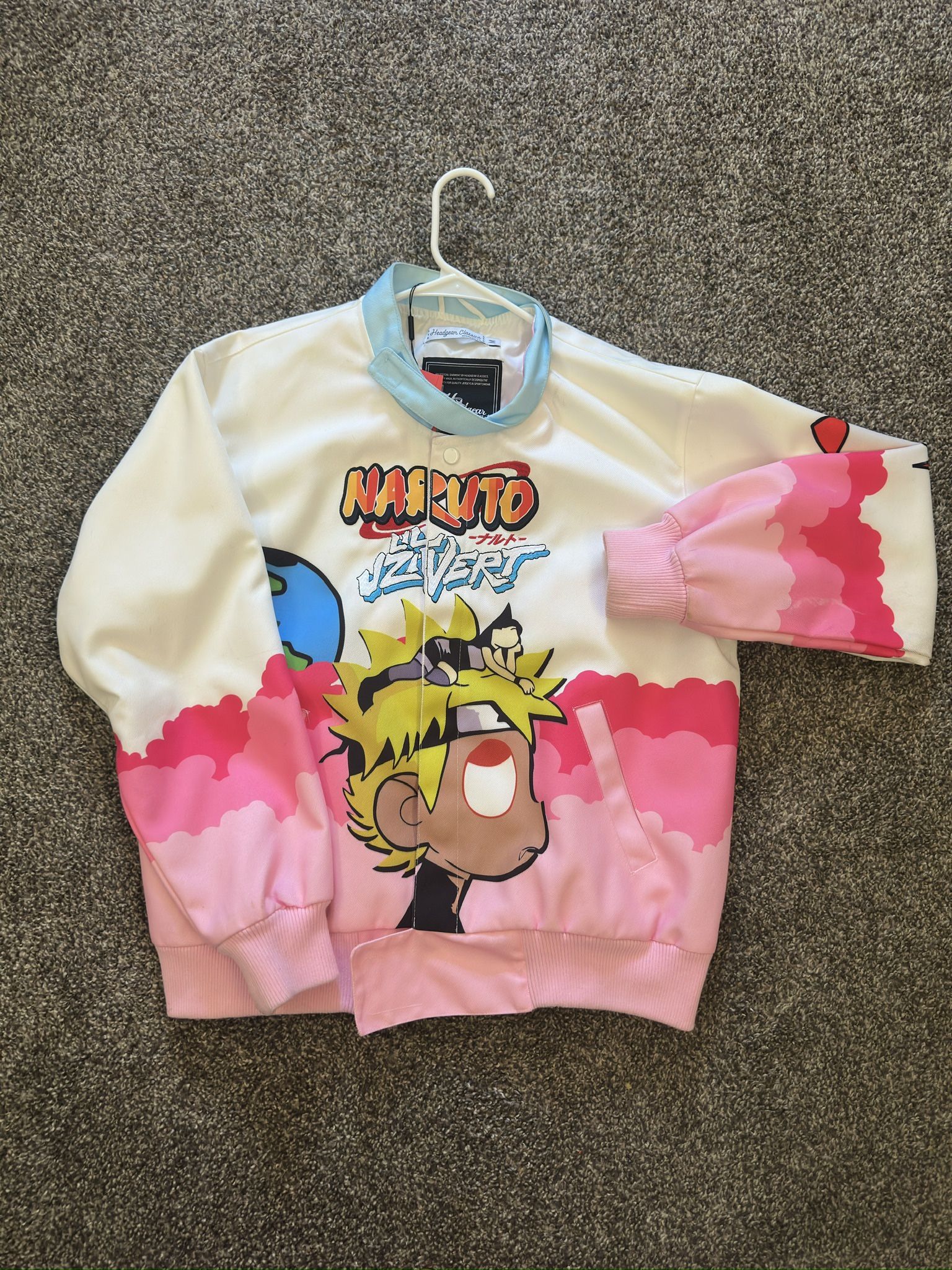 π§₯ Narutosd x Lil Uzi Vert multi-color Jacket Red, Blue and Pink. Anime Style