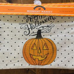Six (6) Happy Halloween Placemats From Kohls $55 Value