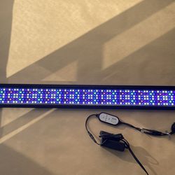 FISH TANK LIGHT - 36” - 48” Lucare 50w Saltwater Fresh Water Aquarium Light with Full Spectrum LED Dimmable Dual Channel with Timer 