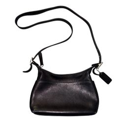 Vintage Coach Legacy Pocket Zip Hobo Crossbody Bag Black Leather 9136