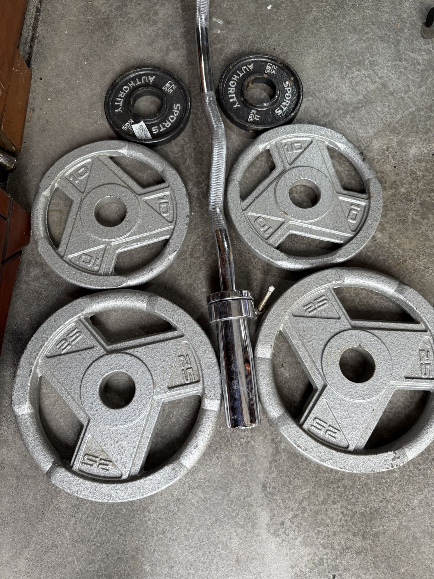 Weights Olympic Curl Bar Set