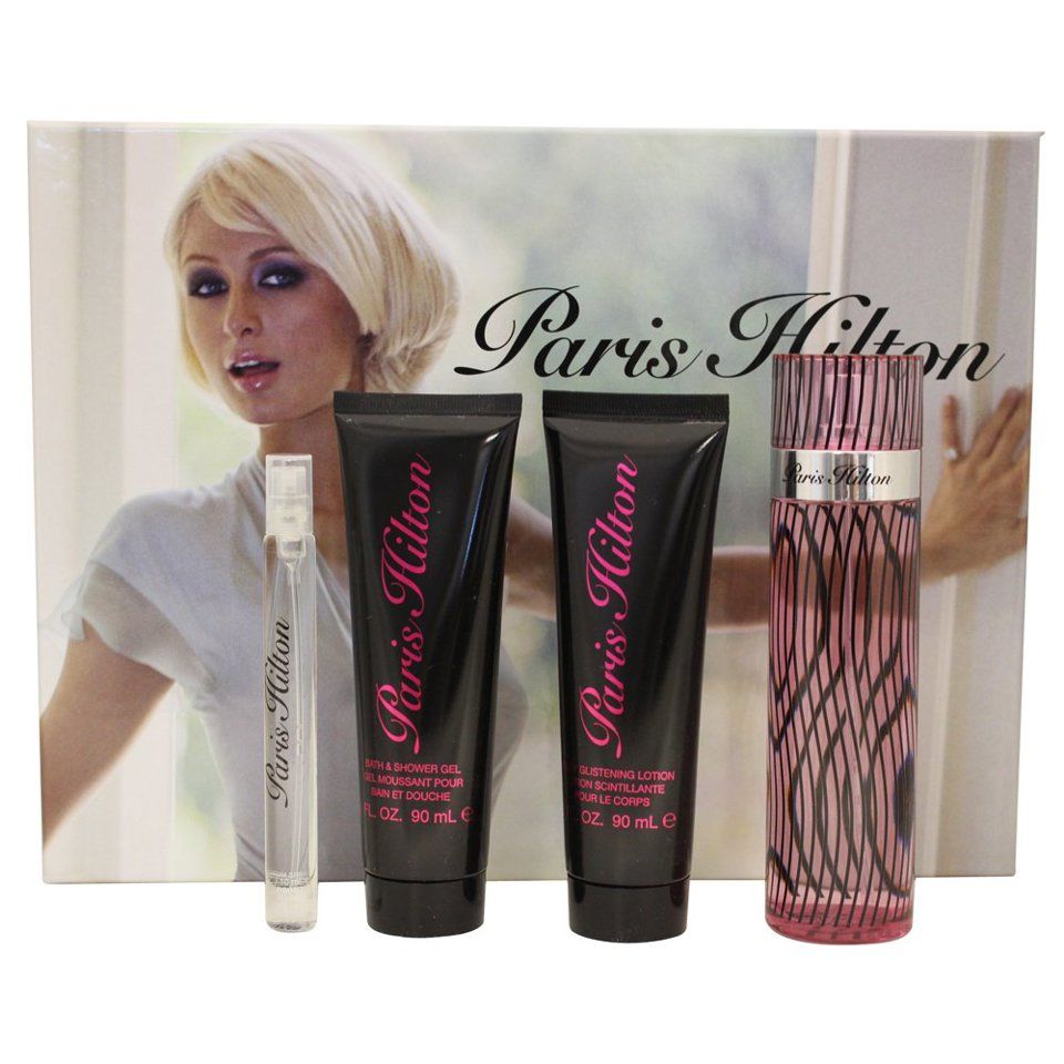 PARIS HILTON - PARIS HILTON 4PC SET 3.4OZ EDP 3.0 OZ BODY LOTION 3.0 OZ SHOWER GEL 10ML EDP ( W )