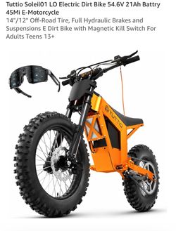Tuttio Soleil01 LO Electric Dirt Bike