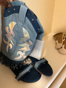 Women’s Denim Purse & Sandals Set