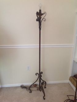 Antique iron floor lamp