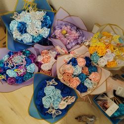 Mother's Day Bouquets Ribbon Roses 