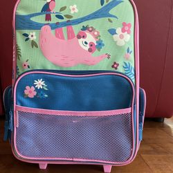 Stephen Joseph Kids Classic Rolling Luggage, Sloth, 