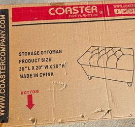 Coaster Ottoman with storage. New never opened.