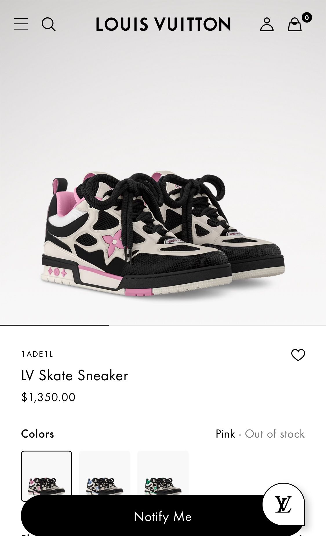 LV Skate Sneaker Pink  Louis Vuitton  Shoes