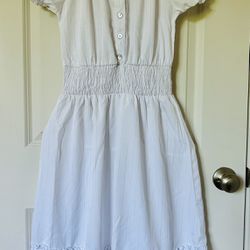 White Cute Summer Dress - Size M