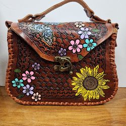 💥 Leather 🌻🌸 Purse Handmade 💥 