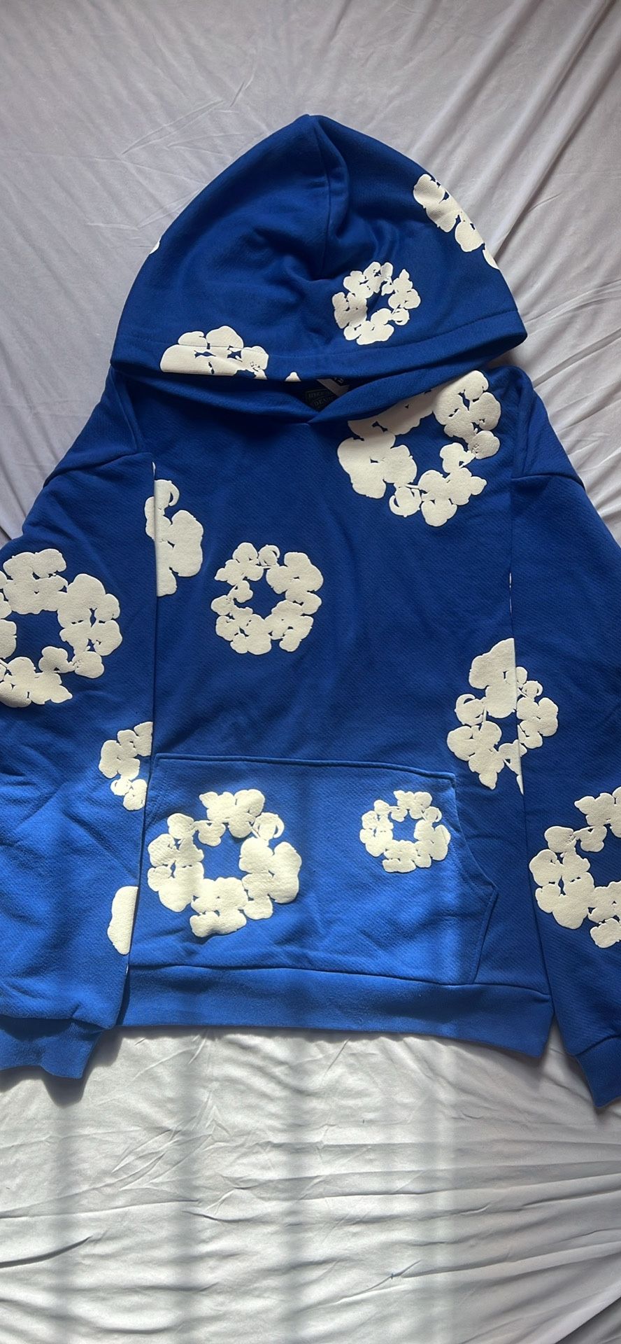 Medium Blue Denim Tear Hoodie