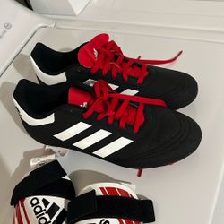 Brand New Adidas Soccer Shoes And Sheen Guards 