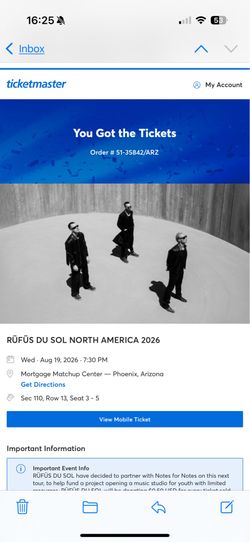 3 Rufus du sol tickets