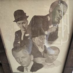 Wooden Framed Photo Of Frank Sinatra 