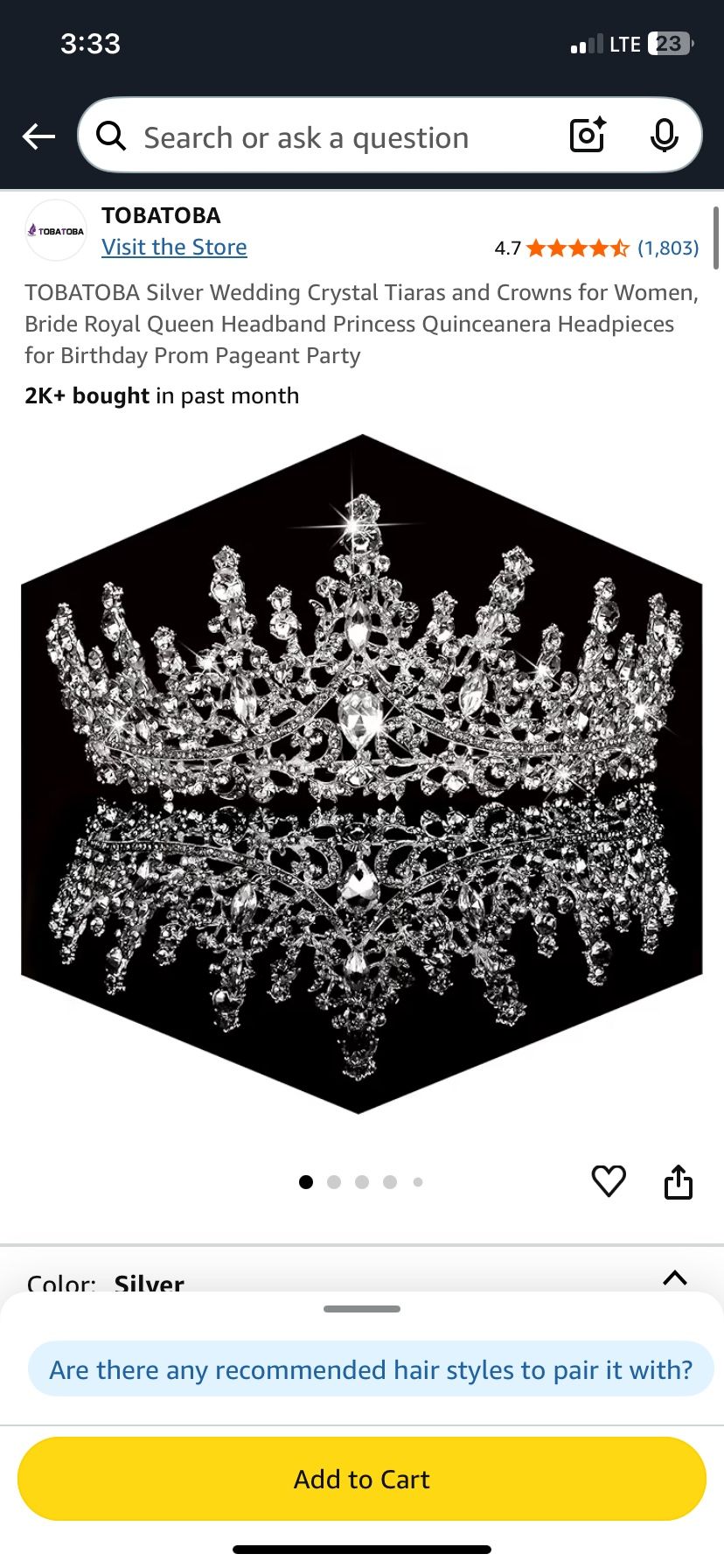 Silver Wedding Crystal Tiaras and Crowns for Women, Bride Royal Queen Headband Princess Quinceanera Headpieces for Birthday Prom Pageant Party