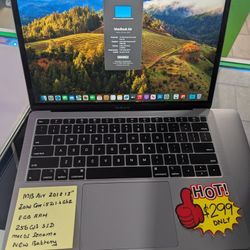 Deal of the Day - MacBook Air 13" 2018 8GB Ram 256GB SSD New Battery macOS Sonoma Charger. 