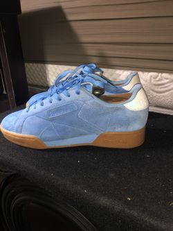 Reebok blue suede sneakers