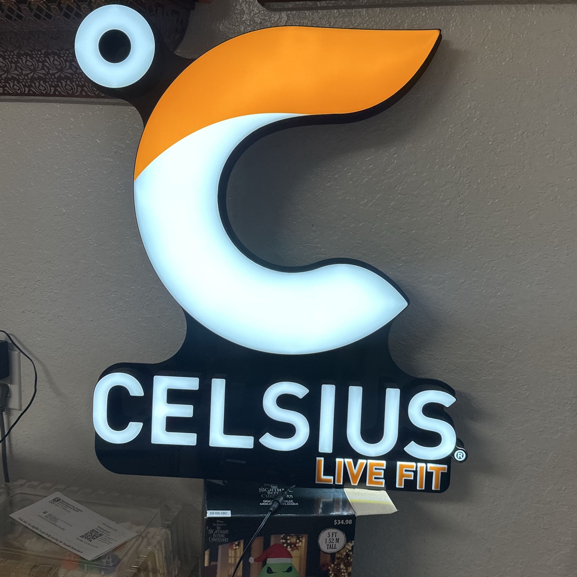 Celsius Live Fit LED Sign Like New