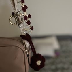 Handmade Crochet Flower Keychain (open to making custom colors) – Clearance