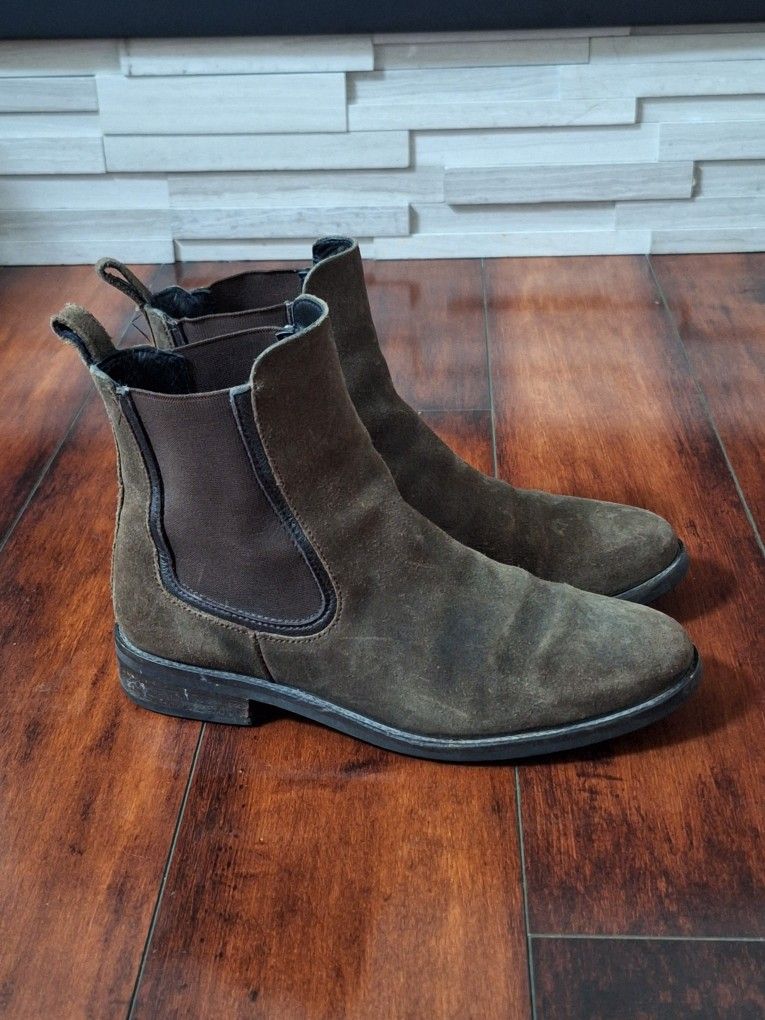 THURSDAY BOOT Suede Leather Duchess Chelsea Brown Women's Sz 7.5