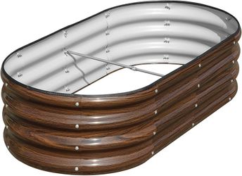 4x2x1 Brown Raised Garden Bed