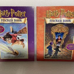 Harry Potter Lot Of 2 Sticker Books Mint/Unused 2001