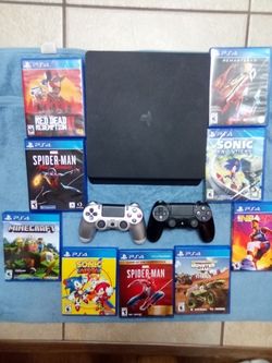 Selling Playstation 4 With Games And Racing Turbo Wheel