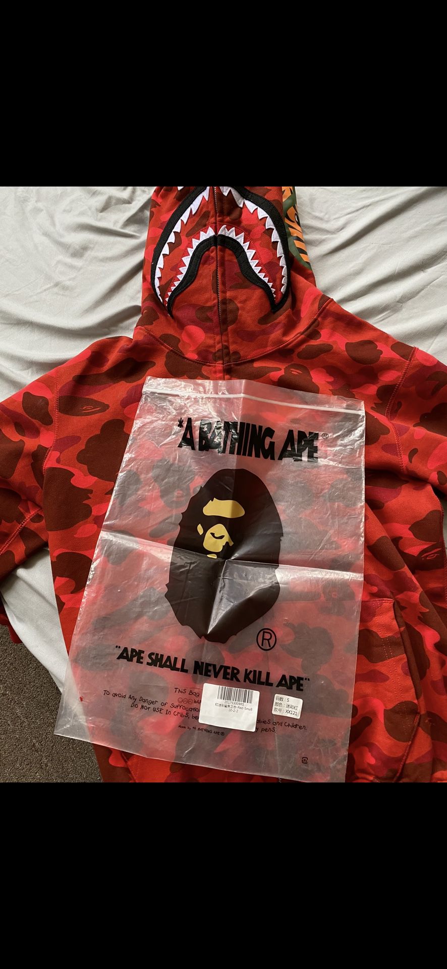 Bape Hoodie. Size Small! Perfect Condition!
