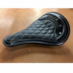 Leather Motorcycle Solo Seat - NEW! Cost Over $250 - Made In USA! 🇺🇸