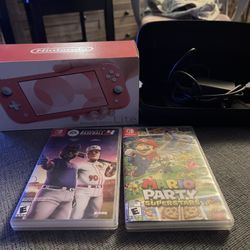 Nintendo Switch Lite w/games, case, & charger