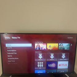 TCL 43” 4K Smart TV (Roku Built-In) – Great Condition