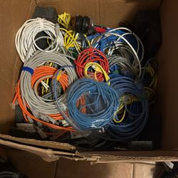 Box Full Of Ethernet Cables. $1each