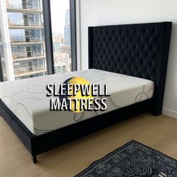 New Queen Bed Frame with Mattress 