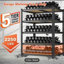 Brand New In Box Heavy Duty 5 Tier Garage Shelves Hold Upto 2250lbs 18"×36"×72"