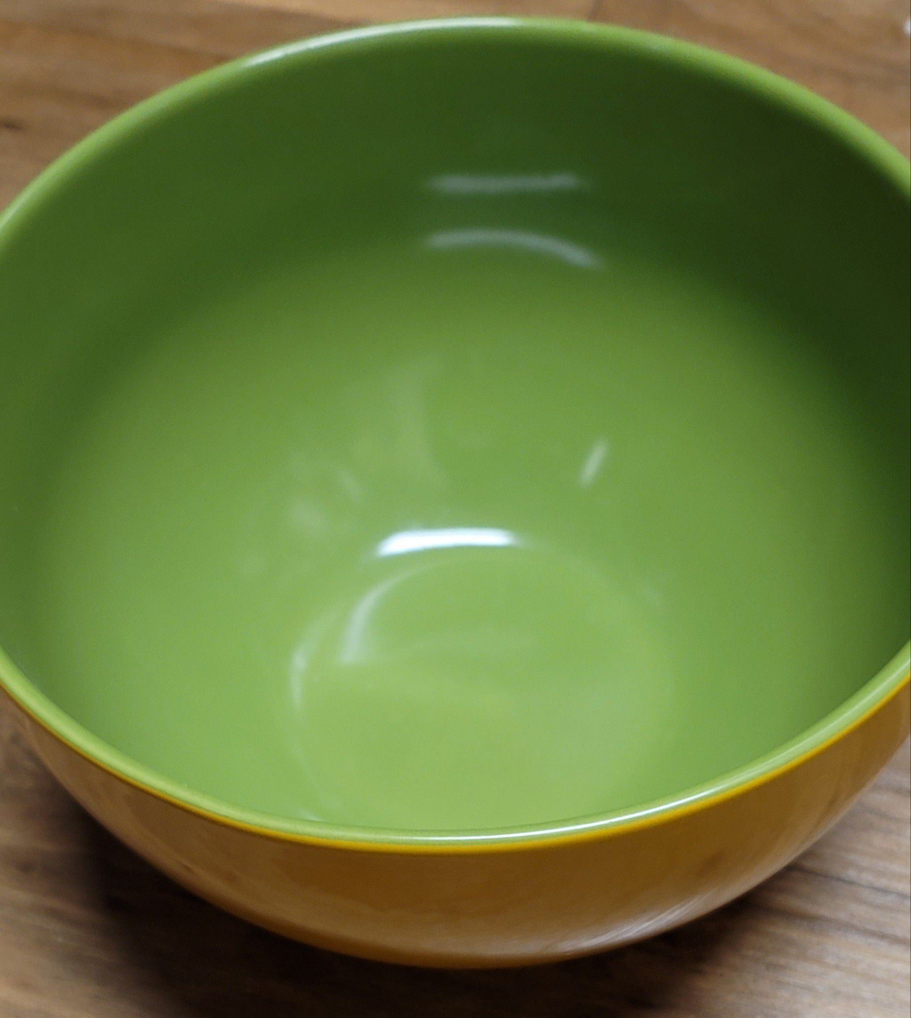 Brand New large stoneware twin color mixing bowl!