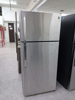 Ge stainless steel top and bottom fridge