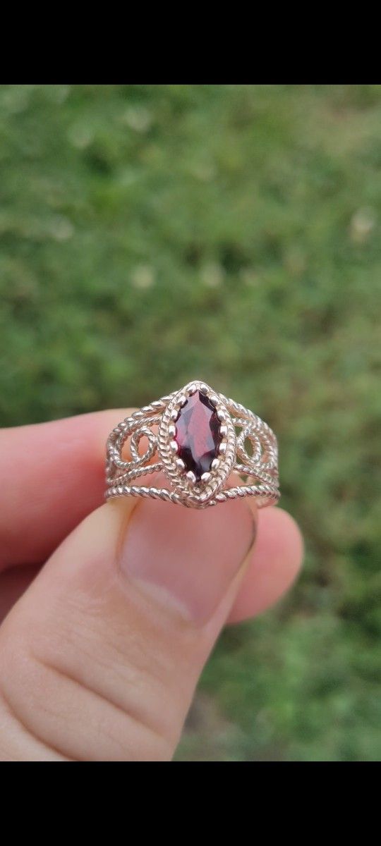 Avon Style Garnet Ring