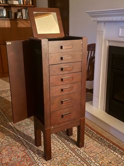 World Market 40” High Jewelry Armoire Storage Chest of Drawers