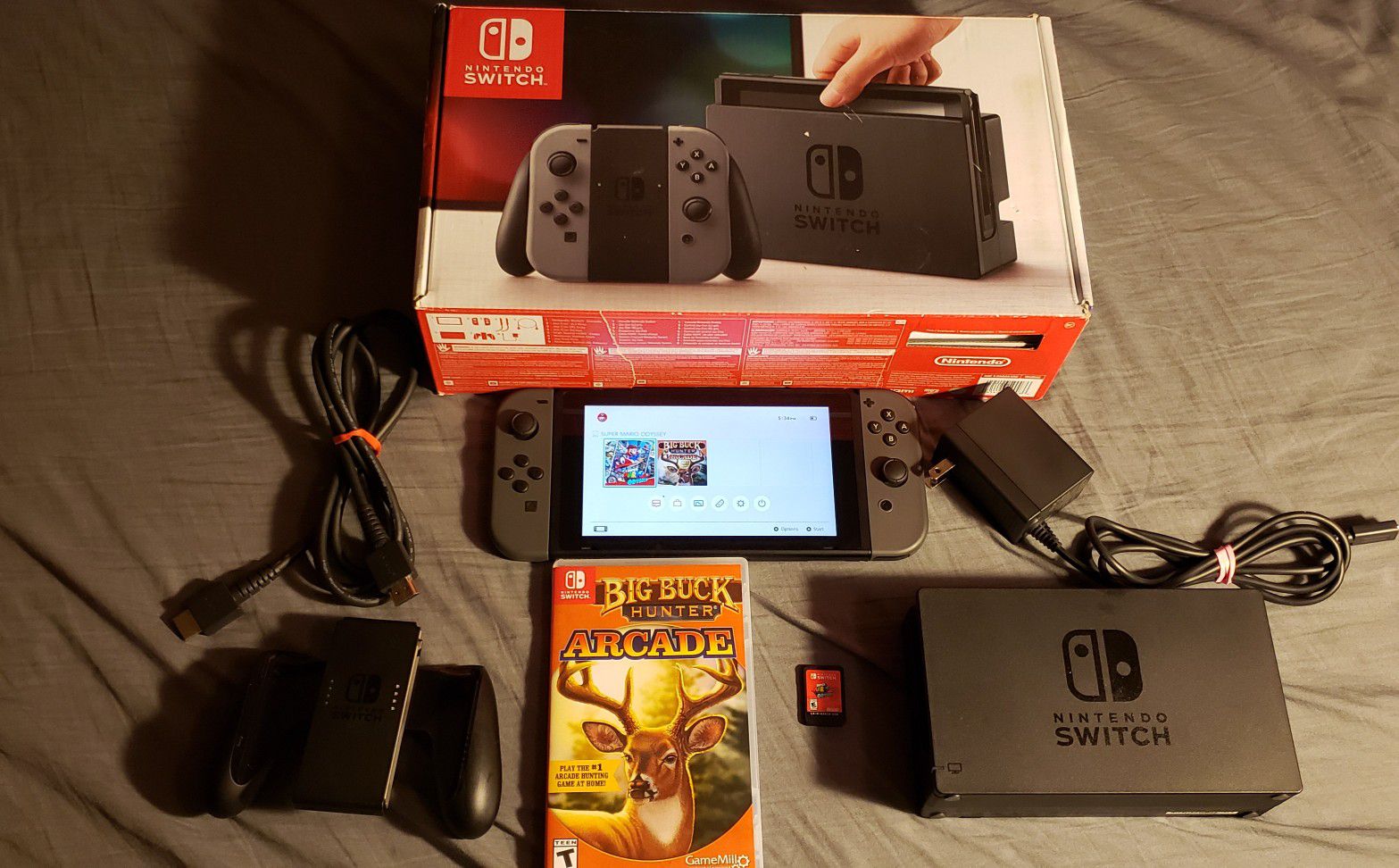 Nintendo Switch with box and 2 games for $260
