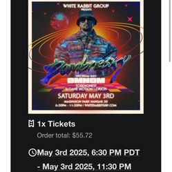 Dombresky Ticket May 3, Seattle