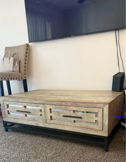 ✨ BEAUTIFUL RUSTIC MODERN COFFEE TABLE + MATCHING END TABLE ✨