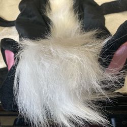 THRILLS & CHILLS BLACK & WHITE SKUNK HALLOWEEN COSTUME FOR M DOG/CAT - $10 
